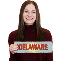 Vintage Delaware Welcome Sign