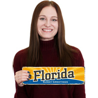 Vintage Florida sign with "Sunny Greetings" message