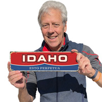 Retro Idaho sign with state pride message