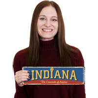 Antique Indiana sign: The Crossroads of America