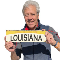 Antique Style Louisiana Welcome Plaque