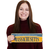 Vintage Massachusetts Sign