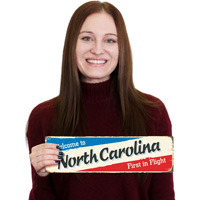 Welcome to North Carolina: Vintage sign