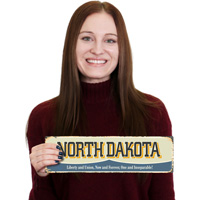 Vintage North Dakota Sign