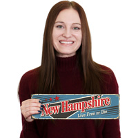 Vintage New Hampshire sign with Live Free or Die motto