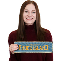 Vintage Rhode Island sign with "I Found Hope" inscription