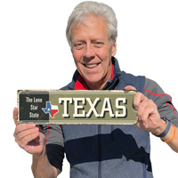 retro Texas plaque