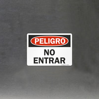 Spanish warning sign Peligro