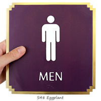 Men, with Graphic and Braille Signs