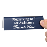 Ring Bell Office Tabletop Tent Signs