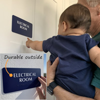 Braille electrical room sign