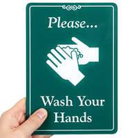 Please Wash Your Hands ShowCase Wall Signs