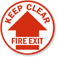 Fire Safety Adhesive Sign