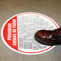 Handguns Prohibited Floor Sign For Texas