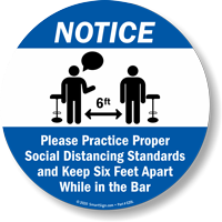 Social Distancing Floor Sign