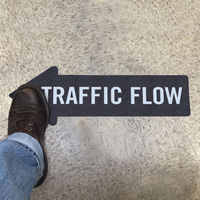Traffic Flow, Thin Arrow SlipSafe™ Floor Sign