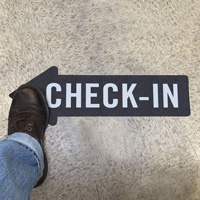 Check In, Thin Arrow SlipSafe™ Floor Sign