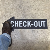 Check Out, Thin Arrow SlipSafe™ Floor Sign