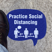 Chat Bubble - Practice Social Distancing with Clipart