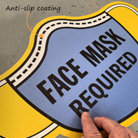 Anti-slip face mask floor decal