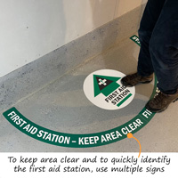 First Aid Station Floor Decals
