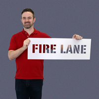 Fire Lane Pavement Stencil