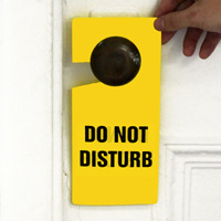 Do Not Disturb Plastic Door Knob Hanger Tags