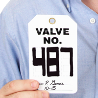 Valve Number Tag