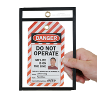 Reinforced Black-Edged Vertical Pouch