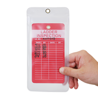 Clear Plastic Overflap Tag Pouch