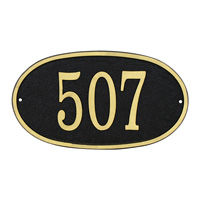 oval house number plaque
