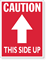 Caution This Side Up Label