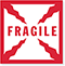 Fragile (with cracks) Shipping Labels