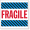Fragile Blue Stripes Label