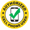 Authorized Cell Phone User Hard Hat Decals