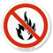 No Fire Open Flame ISO Sign