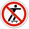 No Skateboarding Symbol ISO Prohibition Circular Sign