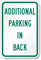 Additional Parking In Back Sign