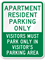 Apartment Resident Parking Only Sign