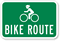 Bike Route Sign (with Symbol)