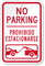 Bilingual No Parking With Car Tow Graphic Sign