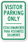 Bilingual Visitor Parking Only Sign
