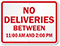 Custom No Deliveries Sign