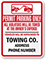 Custom Tow Away Permit Parking Only Sign