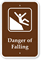 Danger Slippery Falling Campground Sign