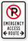 Emergency Access Route Sign (With Bidirectional Arrow)