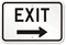 Exit Sign (with Right Arrow)