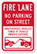 Fire Lane No Parking On Street Sign