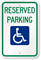 Handicapped Plastic Parking Sign (with Graphic)