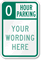 [0] Hour Parking, [custom text] Sign
